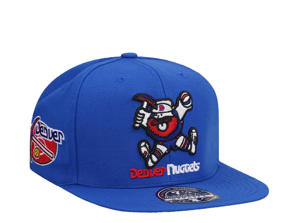 Mitchell & Ness Denver Nuggets Logo History Hardwood Classic Dynasty Fitted Hat