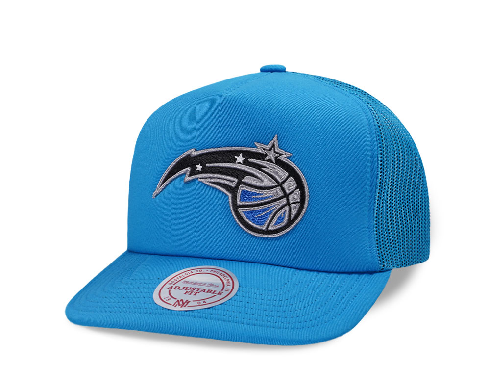 Mitchell & Ness Orlando Magic Blue Trucker Adjustable Fit Snapback Hat