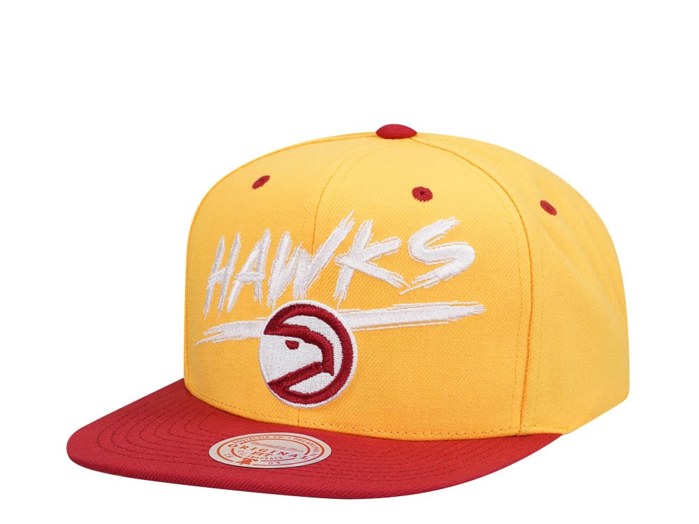 Mitchell & Ness Atlanta Hawks Transcript Yellow Two Tone Snapback Hat