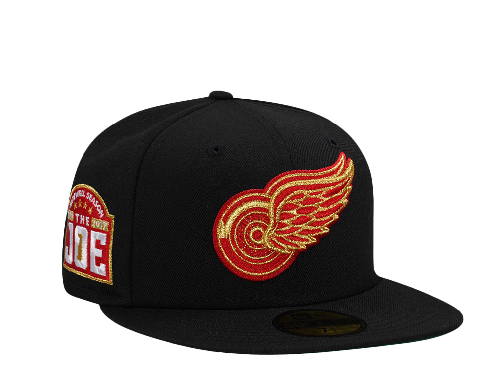 New Era Detroit Red Wings Farewell Season Joe Louis Arena Black Gold Edition 59Fifty Fitted Hat