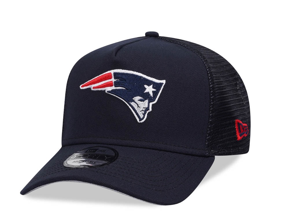 New Era New England Patriots Navy 9Forty A Frame Trucker Snapback Hat