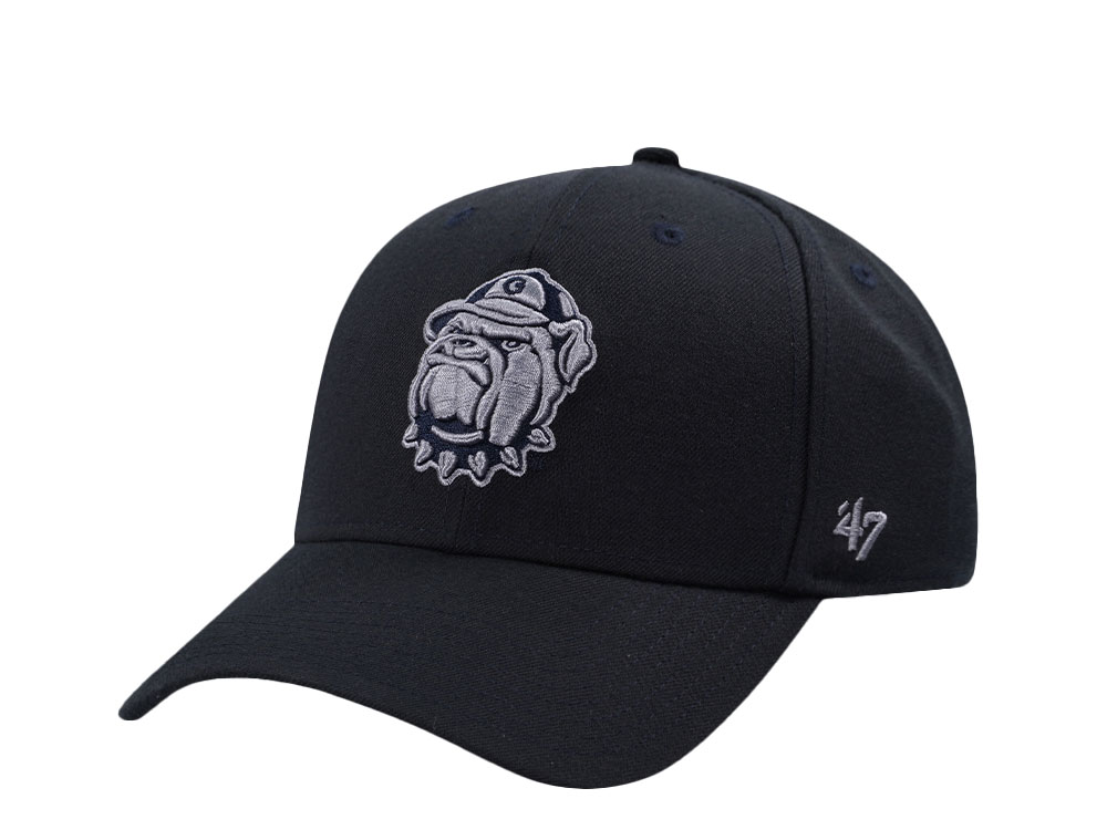 47Brand Georgetown Hoyas Navy Wool MVP Strapback Hat