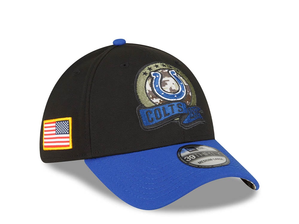 New Era Indianapolis Colts Salute to Service 2022 39Thirty Stretch Hat