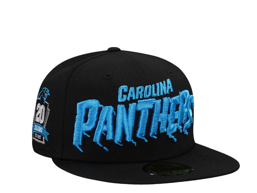 New Era Carolina Panthers 20 Seasons Script Edition 59Fifty Fitted Hat