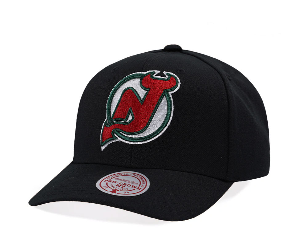 Mitchell & Ness New Jersey Devils Pro Crown Fit Vintage Black Snapback Hat