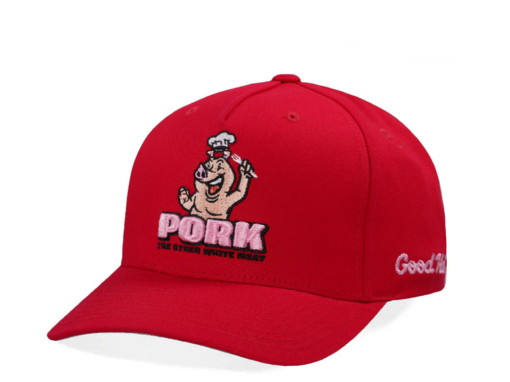 Good Hats Pork Hot Red Edition Snapback Hat