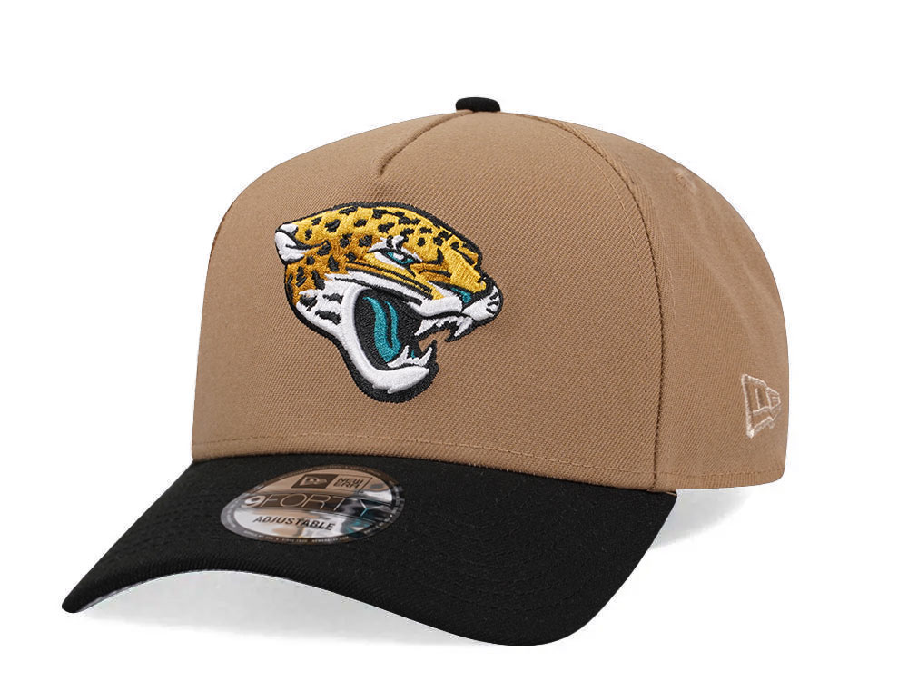 New Era Jacksonville Jaguars Khaki Two Tone Edition 9Forty A Frame Snapback Hat