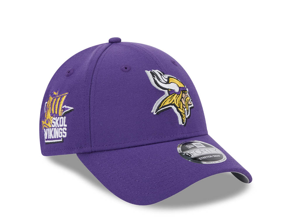 New Era Minnesota Vikings NFL24 Draft 9Forty Stretch Snapback Hat