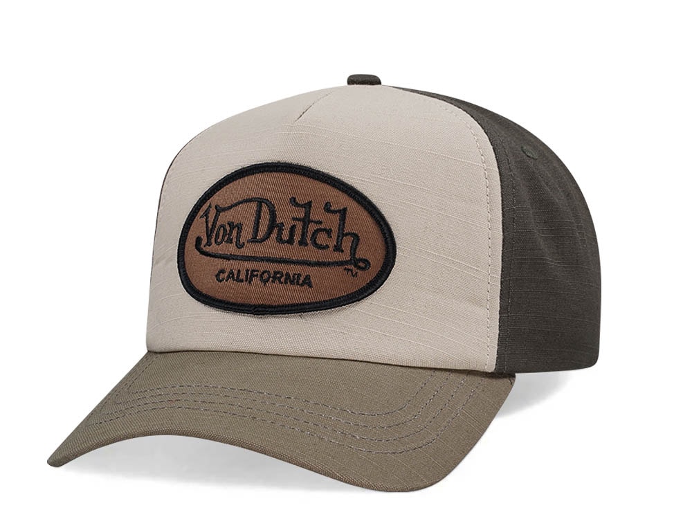 Von Dutch Brown Olive Two Tone Edition Snapback Hat