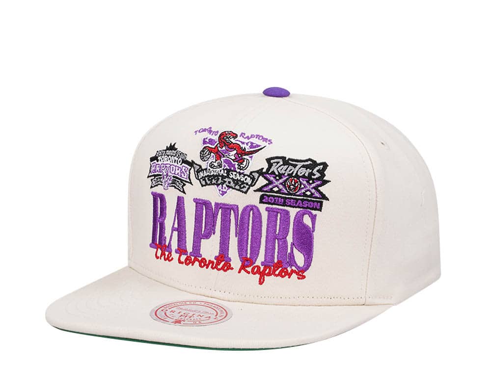 Mitchell & Ness Toronto Raptors Reframe Retro Off White Snapback Hat