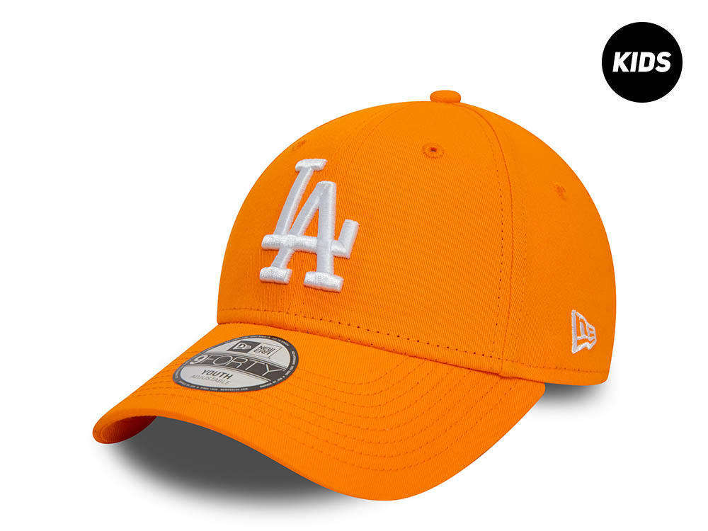 New Era Los Angeles Dodgers League Essential Orange Kids 9Forty Strapback Hat