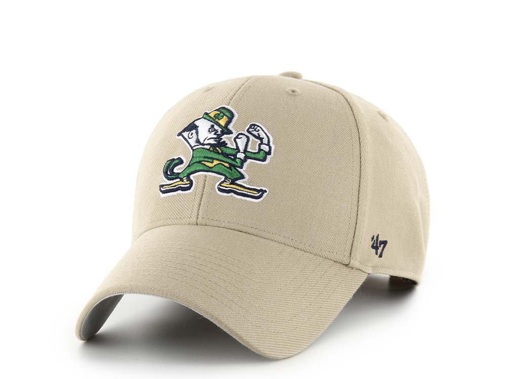 47Brand Notre Dame Fighting Irish Khaki MVP Strapback Hat