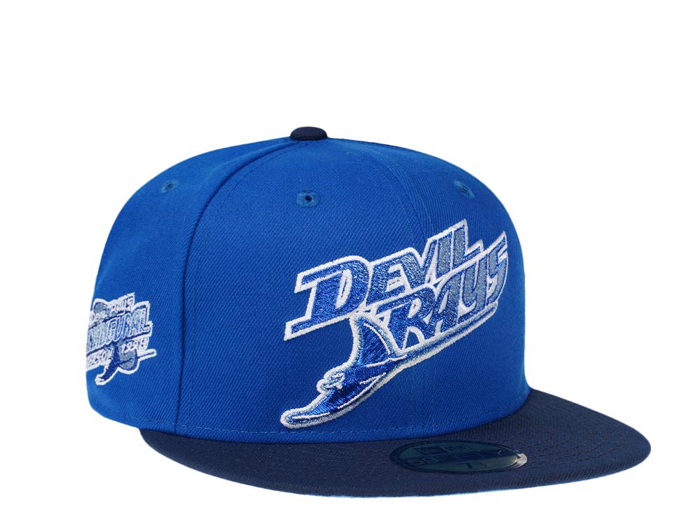 New Era Tampa Bay Rays Inaugural Season 1998 Deep Sea Metallic Two Tone Edition 59Fifty Fitted Hat