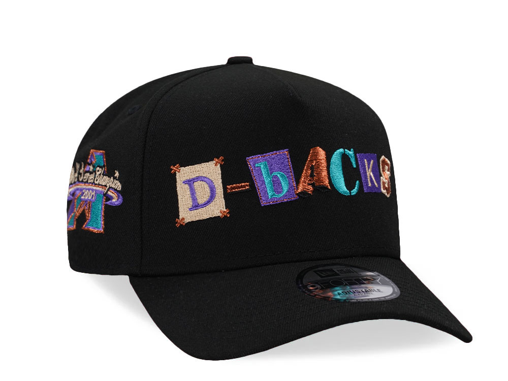 New Era Arizona Diamondbacks World Series Champions 2001 Script Edition 9Forty A Frame Snapback Hat