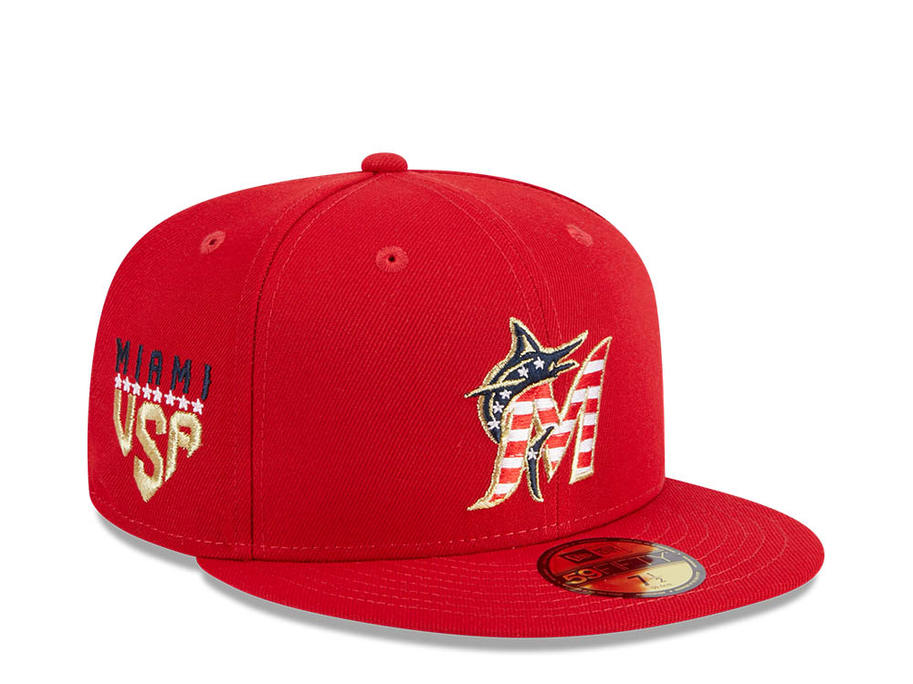 New Era Miami Marlins 4th of July 23 Authentic On-Field 59Fifty Fitted Hat