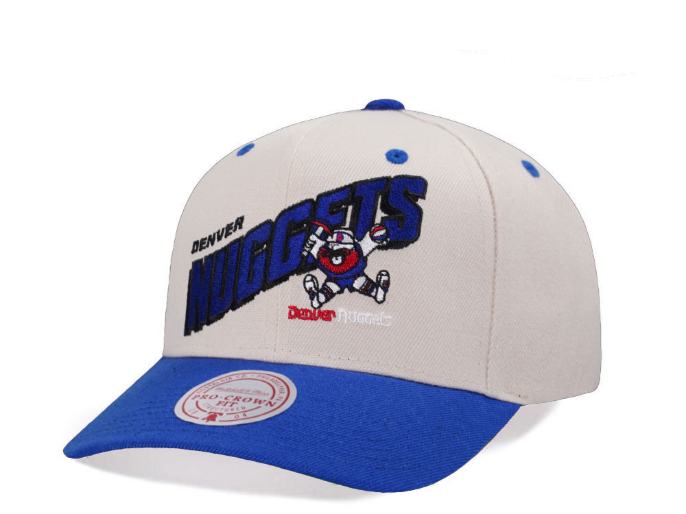 Mitchell & Ness Denver Nuggets Chrome Two Tone Pro Crown Fit Snapback Hat