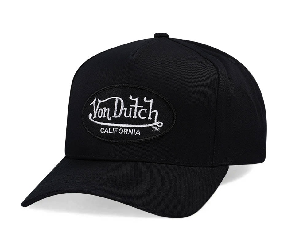 Von Dutch Black Edition A Frame Strapback Hat