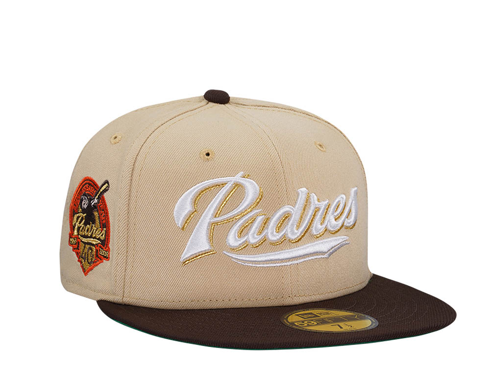 New Era San Diego Padres 40th Anniversary Vegas Gold Two Tone Edition 59Fifty Fitted Hat