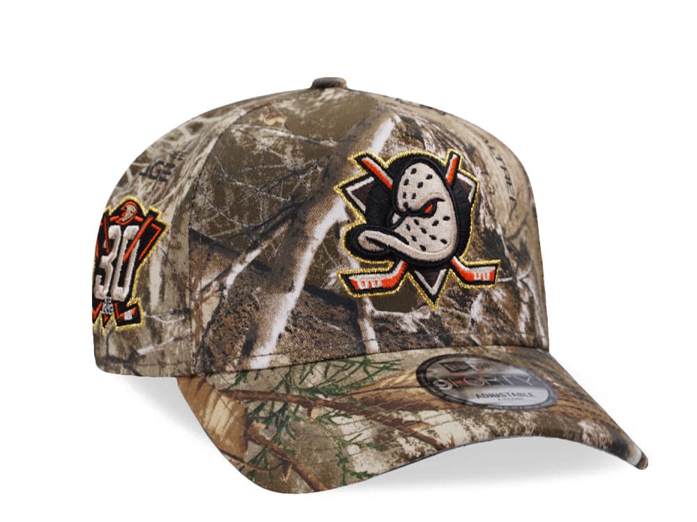 New Era Anaheim Ducks 30th Anniversary Realtree Prime Edition 9Forty A Frame Snapback Hat