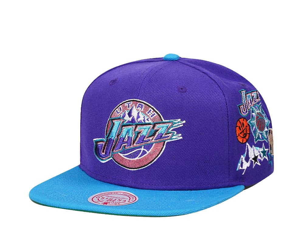 Mitchell & Ness Utah Jazz Patch Overload Hardwood Classic Snapback Hat