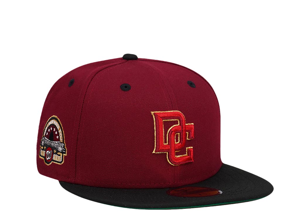 New Era Washington Nationals Stadium Anniversary Smooth Red Two Tone Throwback Edition 59Fifty Fitted Hat