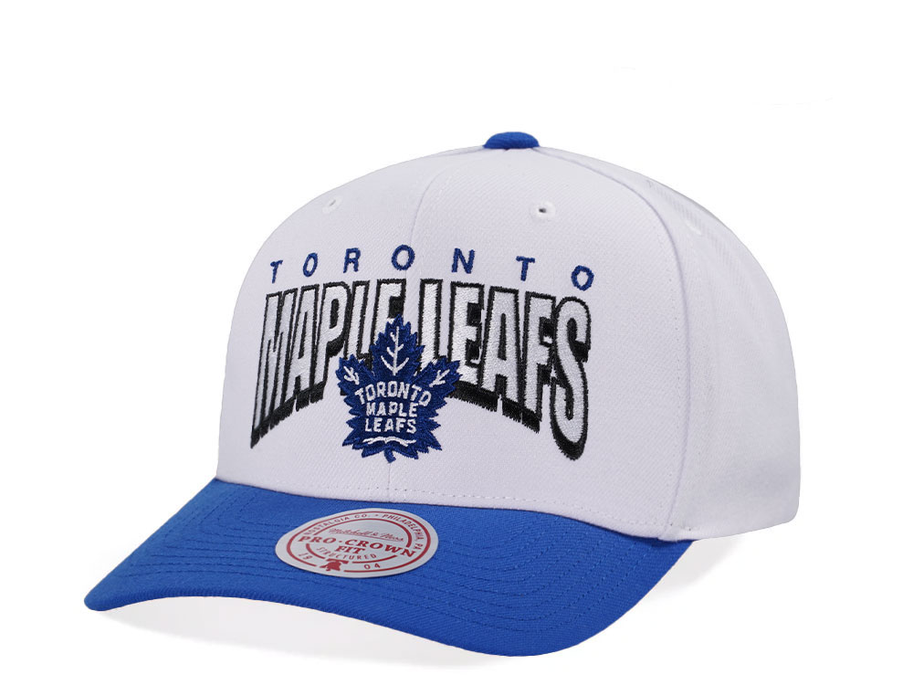 Mitchell & Ness Toronto Maple Leafs Pro Crown Fit White Snapback Hat