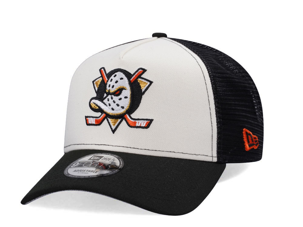 New Era Anaheim Ducks Chrome Two Tone Edition Trucker 9Forty A Frame Snapback Hat