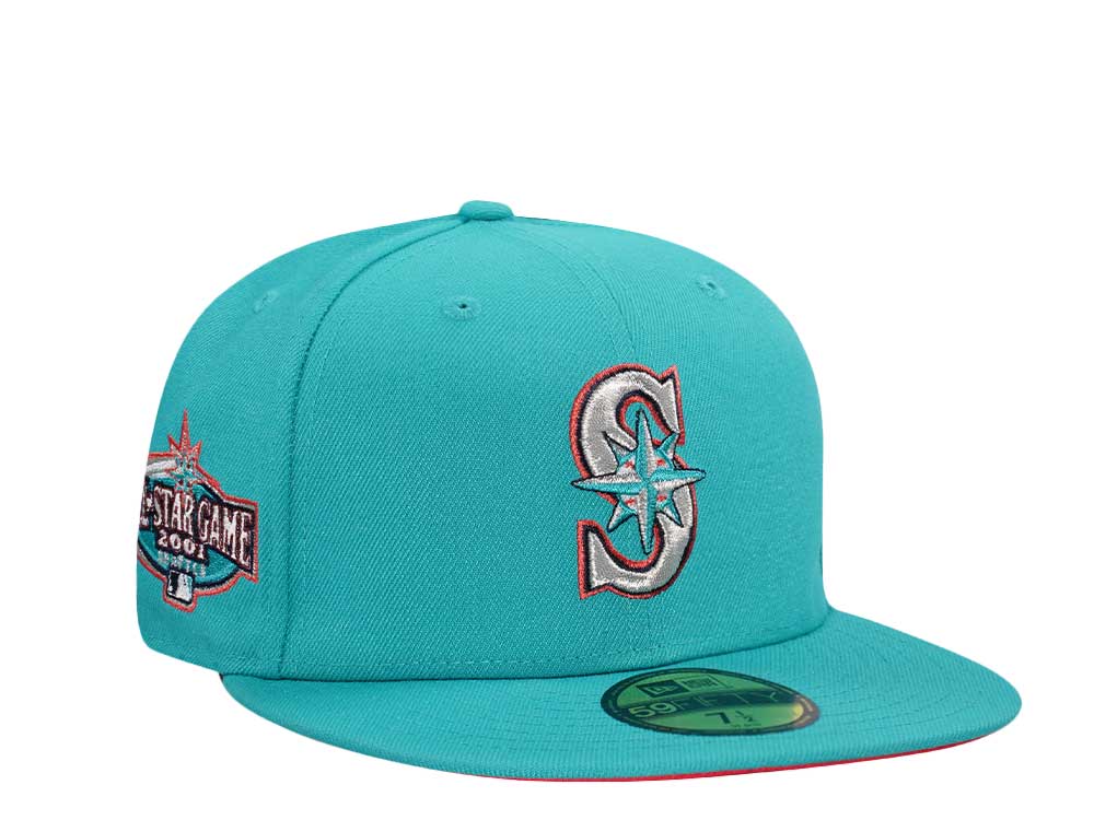 New Era Seattle Mariners All Star Game 2001 Teal Pink Edition 59Fifty Fitted Hat