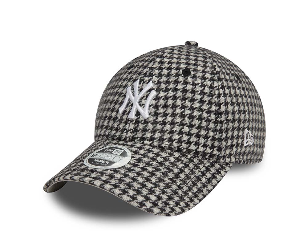 New Era New York Yankees Houndstooth Black Womens 9Forty Snapback Hat