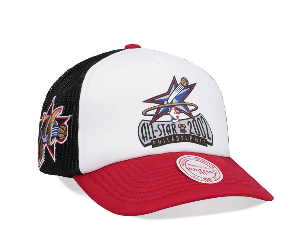 Mitchell & Ness Philadelphia 76ers All Star 2002 Party Time Trucker Snapback Hat