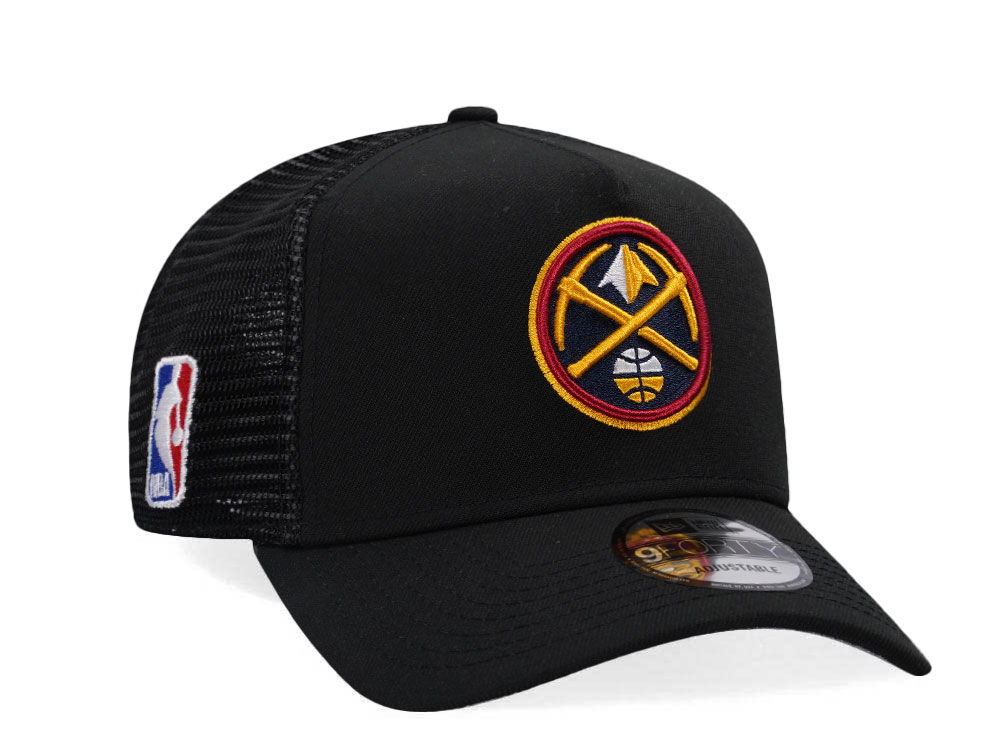 New Era Denver Nuggets Black Classic Edition Trucker A Frame Snapback Hat