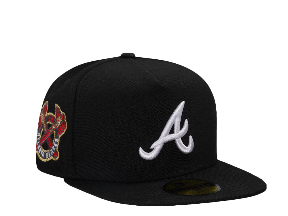 New Era Atlanta Braves Black Edition A Frame 59Fifty Fitted Hat