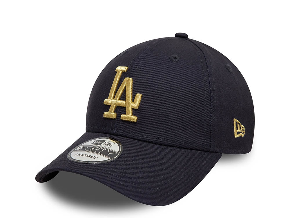 New Era Los Angeles Dodgers Metallic Navy 9Forty Strapback Hat