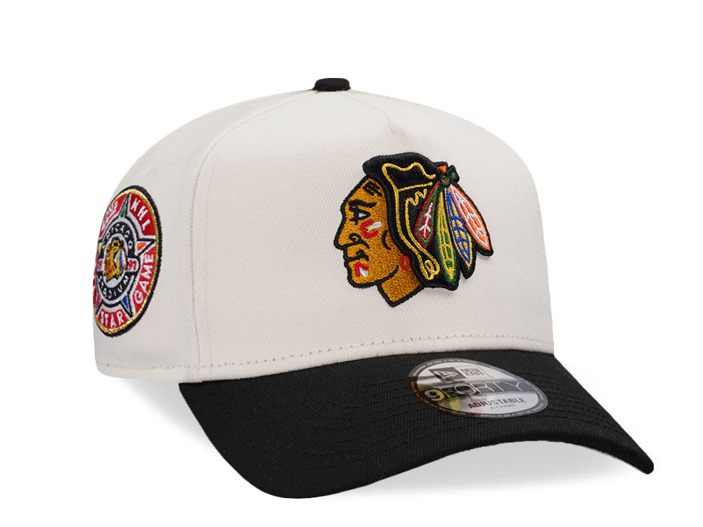 New Era Chicago Blackhawks All Star Game 1991 Chrome Two Tone Edition 9Forty A Frame Snapback Hat