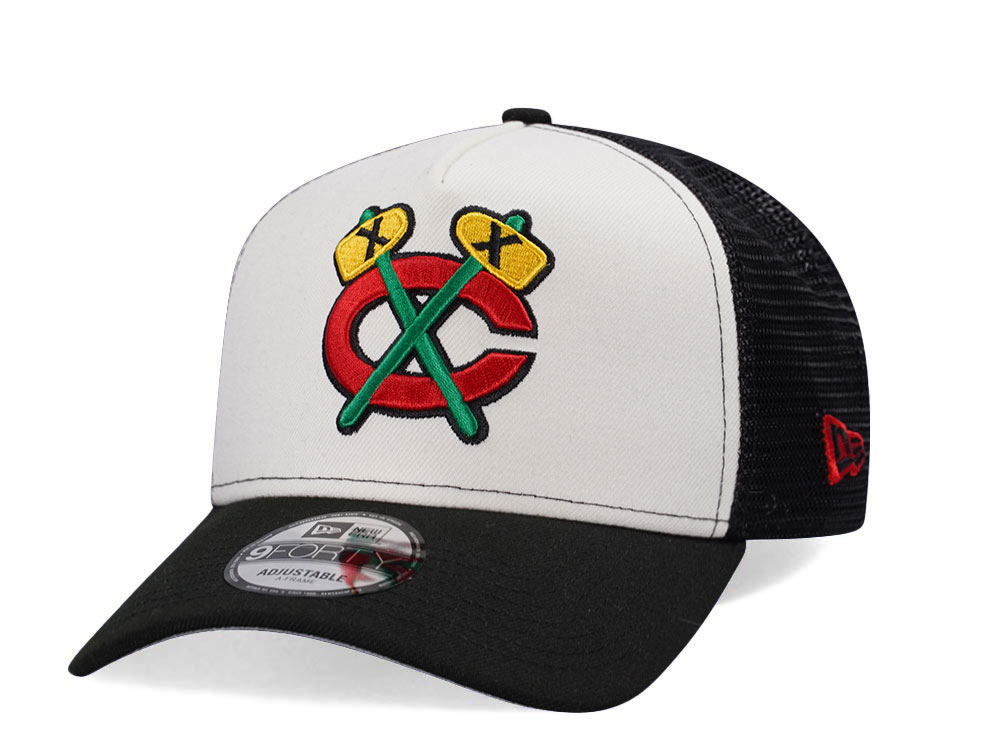 New Era Chicago Blackhawks Prime Two Tone Trucker Edition 9Forty A Frame Snapback Hat