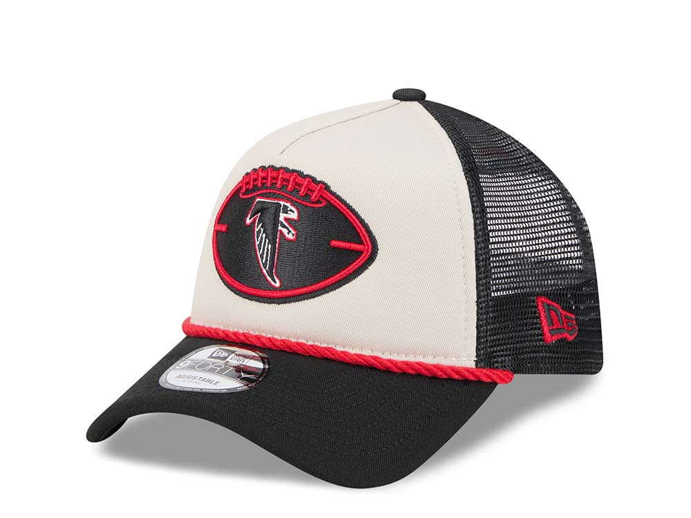 New Era Atlanta Falcons Sideline 2024 9Forty A Frame Trucker Snapback Hat