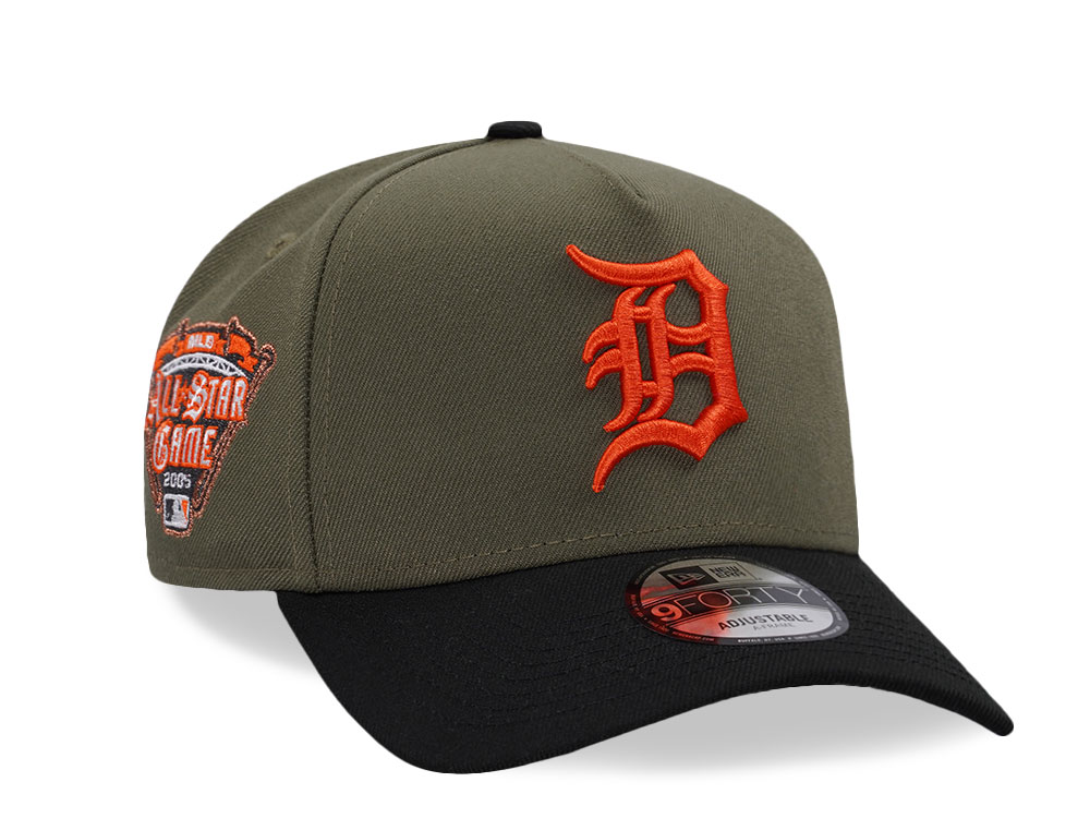 New Era Detroit Tigers All Star Game 2005 Olive Two Tone Edition 9Forty A Frame Snapback Hat