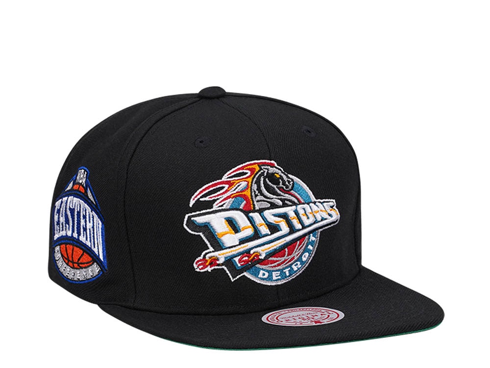 Mitchell & Ness Detroit Pistons Conference Patch Black Snapback Hat