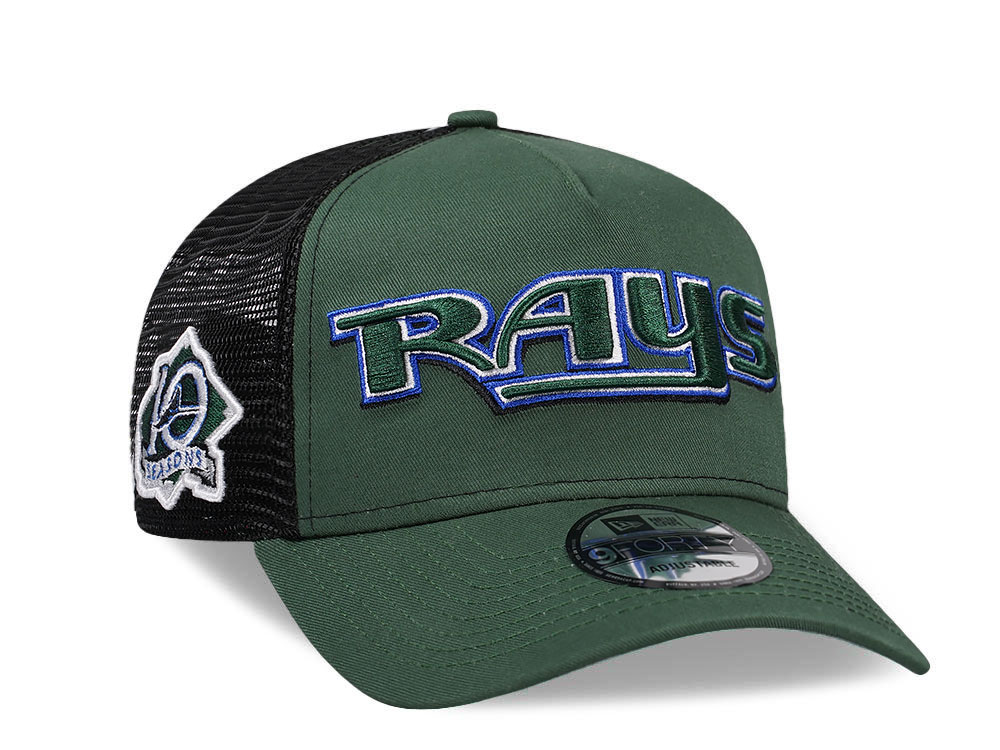 New Era Tampa Bay Rays 10 Seasons Edition 9Forty A Frame Trucker Snapback Hat