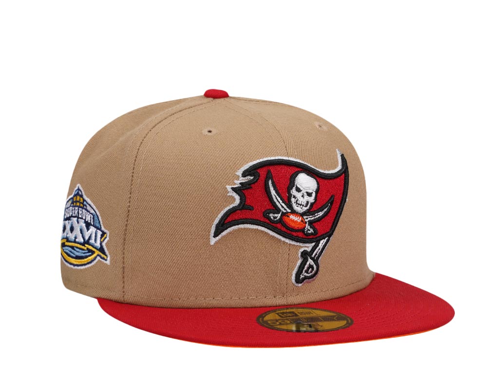 New Era Tampa Bay Buccaneers Super Bowl XXXVII Khaki Two Tone Edition 59Fifty Fitted Hat