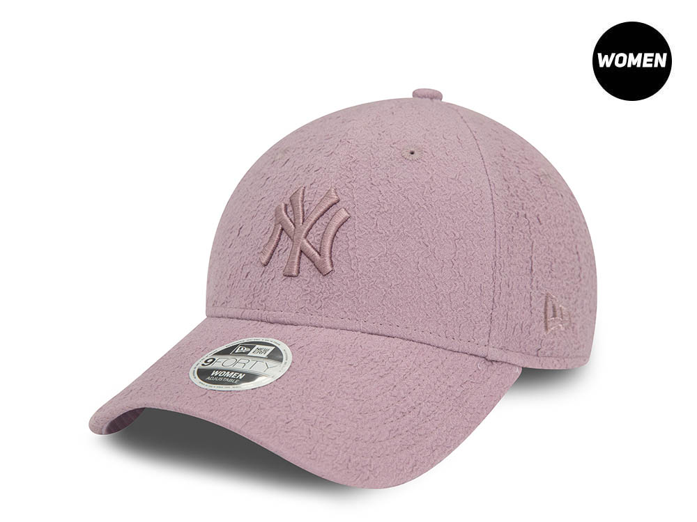 New Era New York Yankees Bubble Stitch Lavender Womens 9Forty Strapback Hat