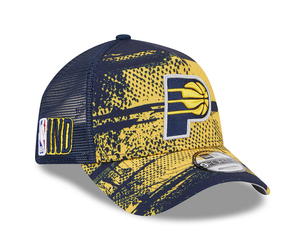 New Era Indiana Pacers NBA Tip Off 2024 Trucker 9Forty A Frame Snapback Hat