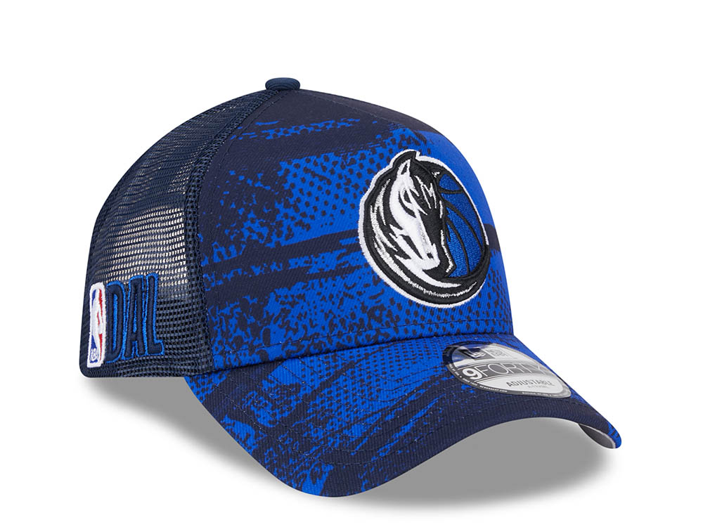 New Era Dallas Mavericks NBA Tip Off 2024 Trucker 9Forty A Frame Snapback Hat