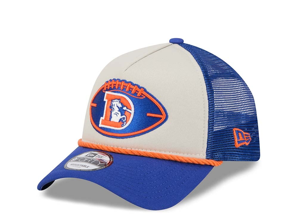 New Era Denver Broncos Sideline 2024 9Forty A Frame Trucker Snapback Hat