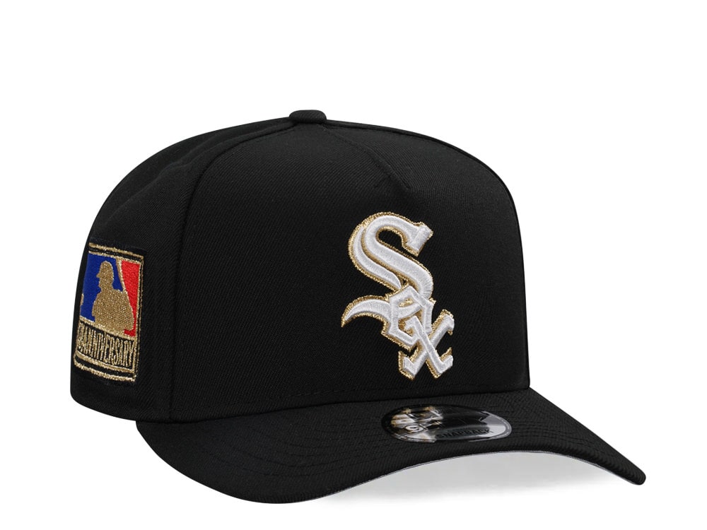 New Era Chicago White Sox 125th Anniversary Black Gold Edition A Frame 9Fifty Snapback Hat