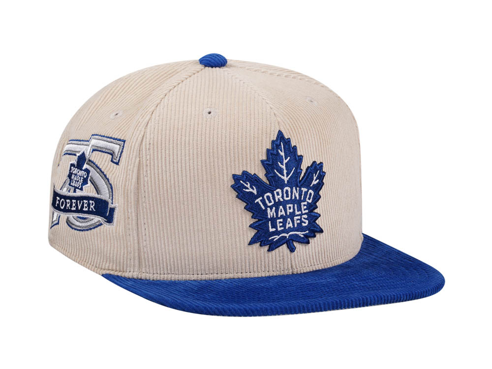 Mitchell & Ness Toronto Maple Leafs 75th Anniversary Two Tone Cord Edition Dynasty Fitted Hat