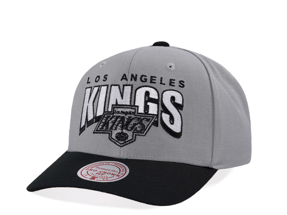 Mitchell & Ness Los Angeles Kings Pro Crown Fit Vintage Gray Snapback Hat