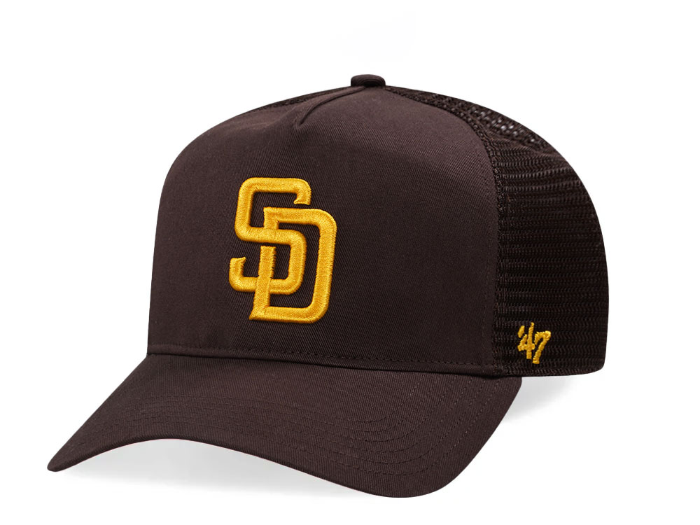 47Brand San Diego Padres Brown Hitch Trucker Snapback Hat