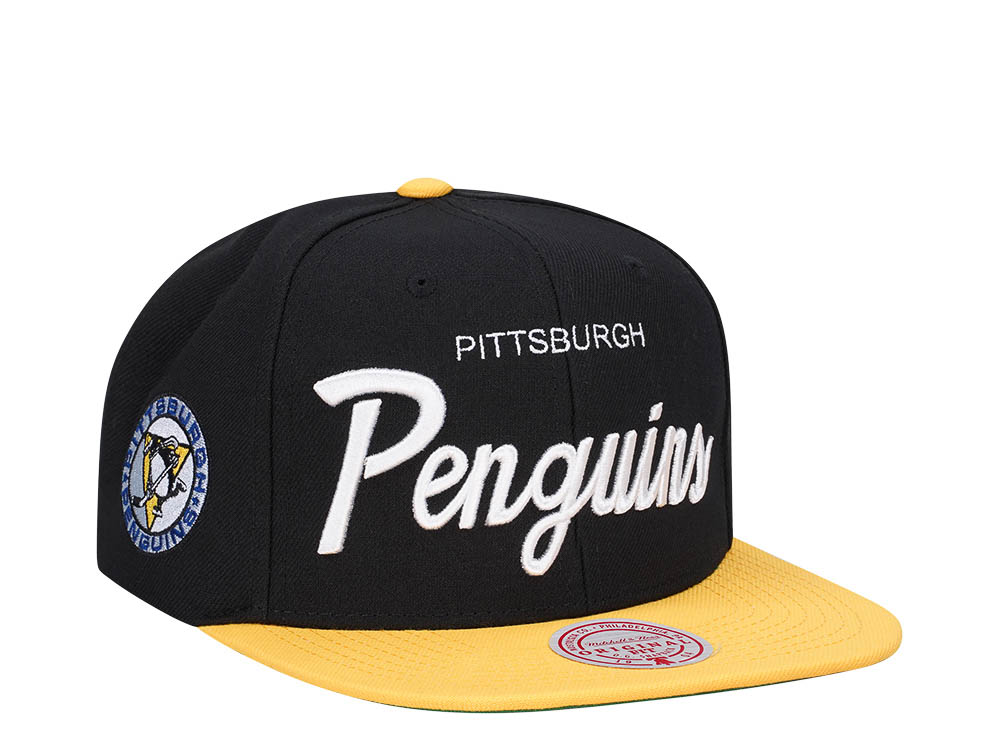 Mitchell & Ness Pittsburgh Penguins Vintage Script Snapback Hat