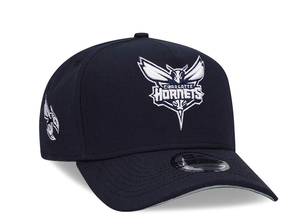 New Era Charlotte Hornets C Dub Navy 9Forty A Frame Snapback Hat